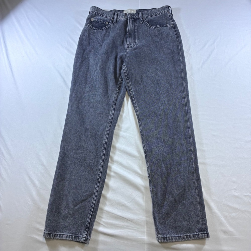Everlane The Original Cheeky Jean Charcoal Grey High Rise Straight Leg 28R